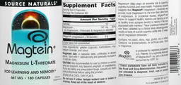 Label for Magtein Magnesium L-Threonate 667 mg