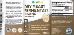 Label for Dry Yeast Fermentate 1050 mg