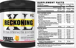 Label for Reckoning XL Tropical Punch