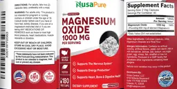 Label for Magnesium Oxide 1000 mg