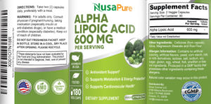 Alpha Lipoic Acid 600 mg