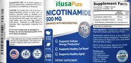 Label for Nicotinamide 500 mg