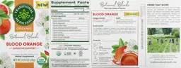 Label for Botanical Blends Blood Orange