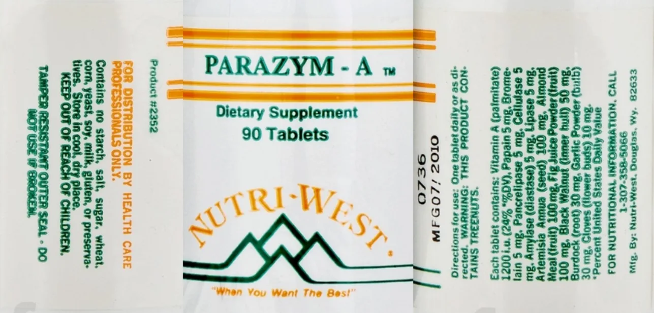 Label for Parazym-A