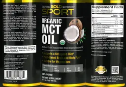 Label for Organic MCT Oil Unflavored