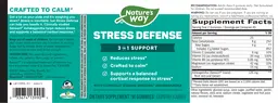 Label for Stress Defense Raspberry Flavored