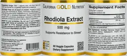 Label for Rhodiola Extract 500 mg