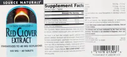 Label for Red Clover Extract 500 mg