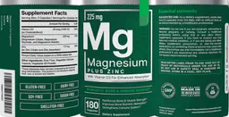 Label for Magnesium 225 mg plus Zinc
