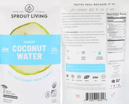 Label for Organic Coconut Water Powder