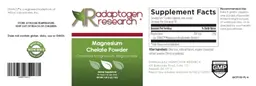 Label for Magnesium Chelate Powder