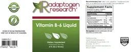 Label for Vitamin B-6 Liquid