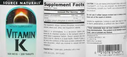 Vitamin K 500 mcg