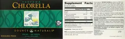 Label for Yaeyama Chlorella 200 mg
