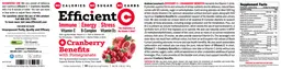 Label for Efficient C + Cranberry Benefits