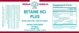 Label for Betaine HCl Plus
