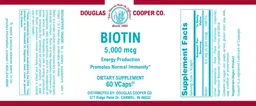 Label for Biotin 5,000 mcg