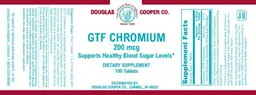 Label for GTF Chromium 200 mcg