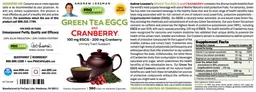 Label for Green Tea EGCG and Cranberry