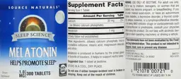 Label for Melatonin 1.0 mg
