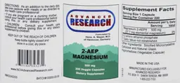 Label for 2-AEP Magnesium 500 mg