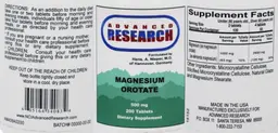 Label for Magnesium Orotate 500 mg