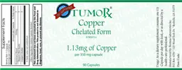 Label for Copper Chelated Form Formula