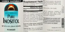 Label for Pure Inositol Powder