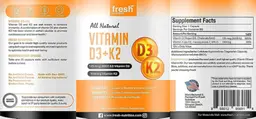 Label for Vitamin D3 + K2