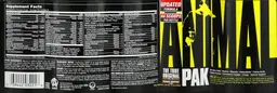 Label for Animal Pak Orange Crushed Flavor