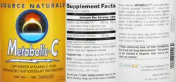 Label for Metabolic C 500 mg