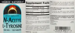 Label for N-Acetyl L-Tyrosine 300 mg