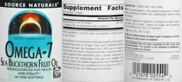Label for Omega-7 Sea Buckthorn Fruit Oil