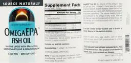 Label for OmegaEPA Fish Oil 