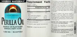 Label for Perilla Oil 1000 mg