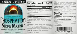 Label for Phosphatidyl Serine Matrix 500 mg