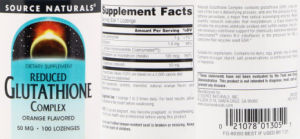 Reduced Glutathione Complex 50 mg Orange