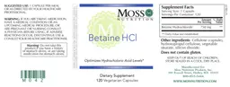 Label for Betaine HCl