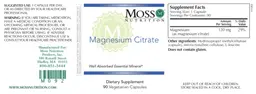 Label for Magnesium Citrate
