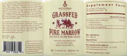 Label for Grassfed Pure Marrow