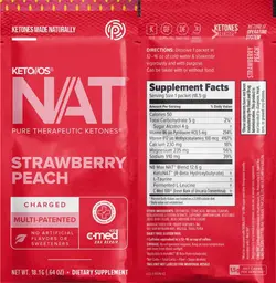 Label for NAT Strawberry Peach Charged