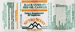 Label for Black Currant Seed Oil Capsules