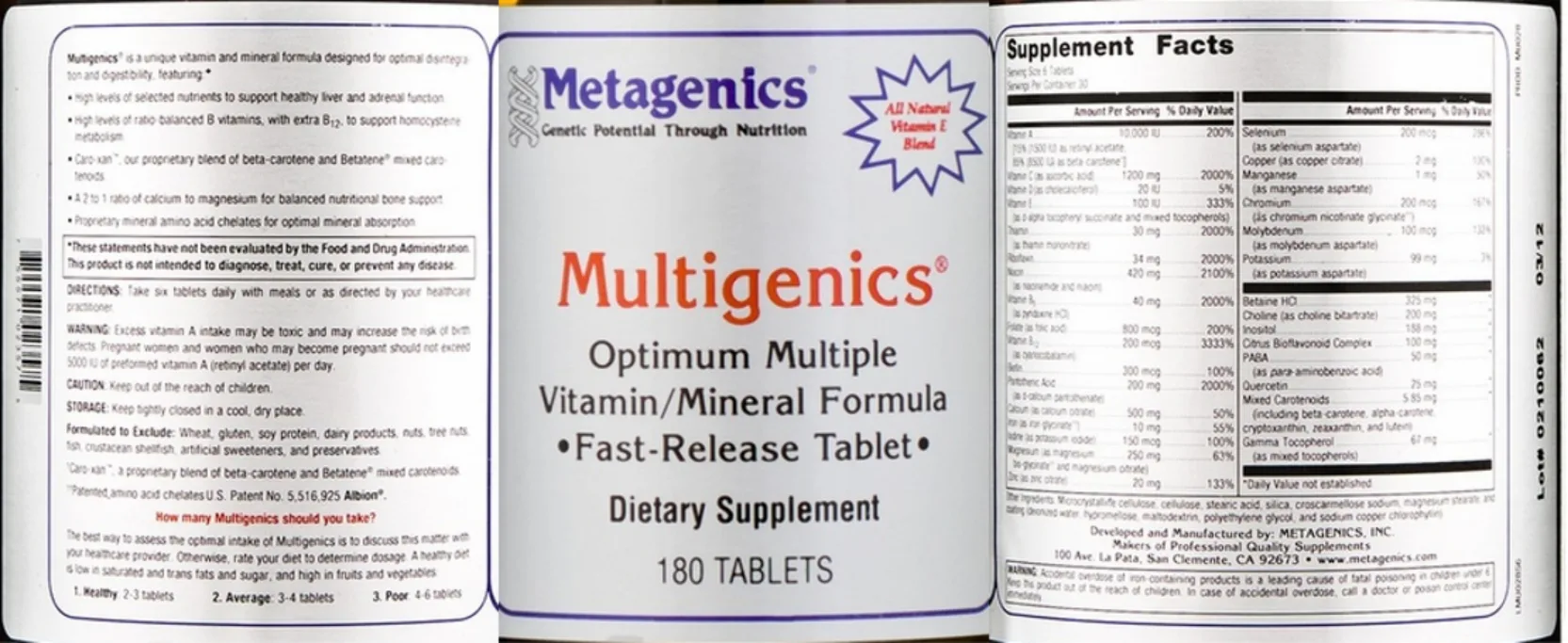 Label for Multigenics