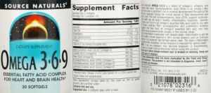 Label for Omega 3-6-9