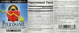 Label for Policosanol 20 mg