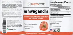 Label for Ashwagandha 1300 mg