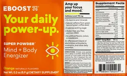 Label for Super Powder Orange
