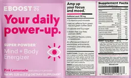 Label for Super Powder Pink Lemonade