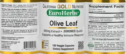 Label for Olive Leaf 500 mg
