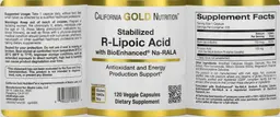 Label for Stabilized R-Lipoic Acid